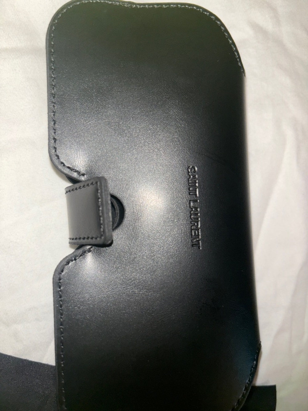 Saint Laurent Black Metal Aviator Sunglasses with Case - Picture 7 of 13